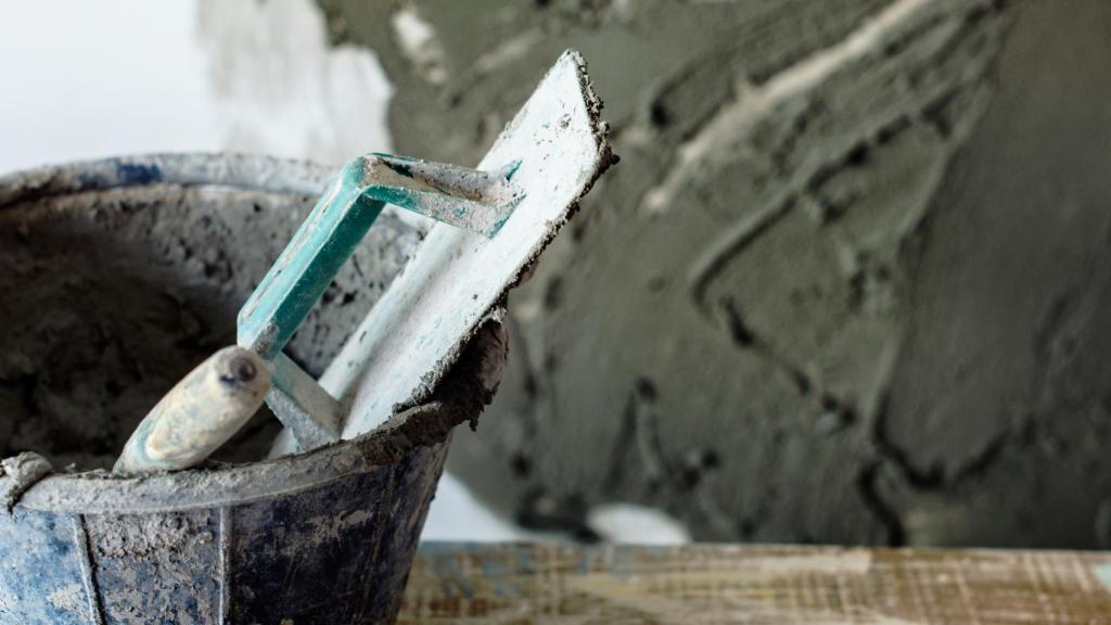 Una mezcla de hormigón en una obra