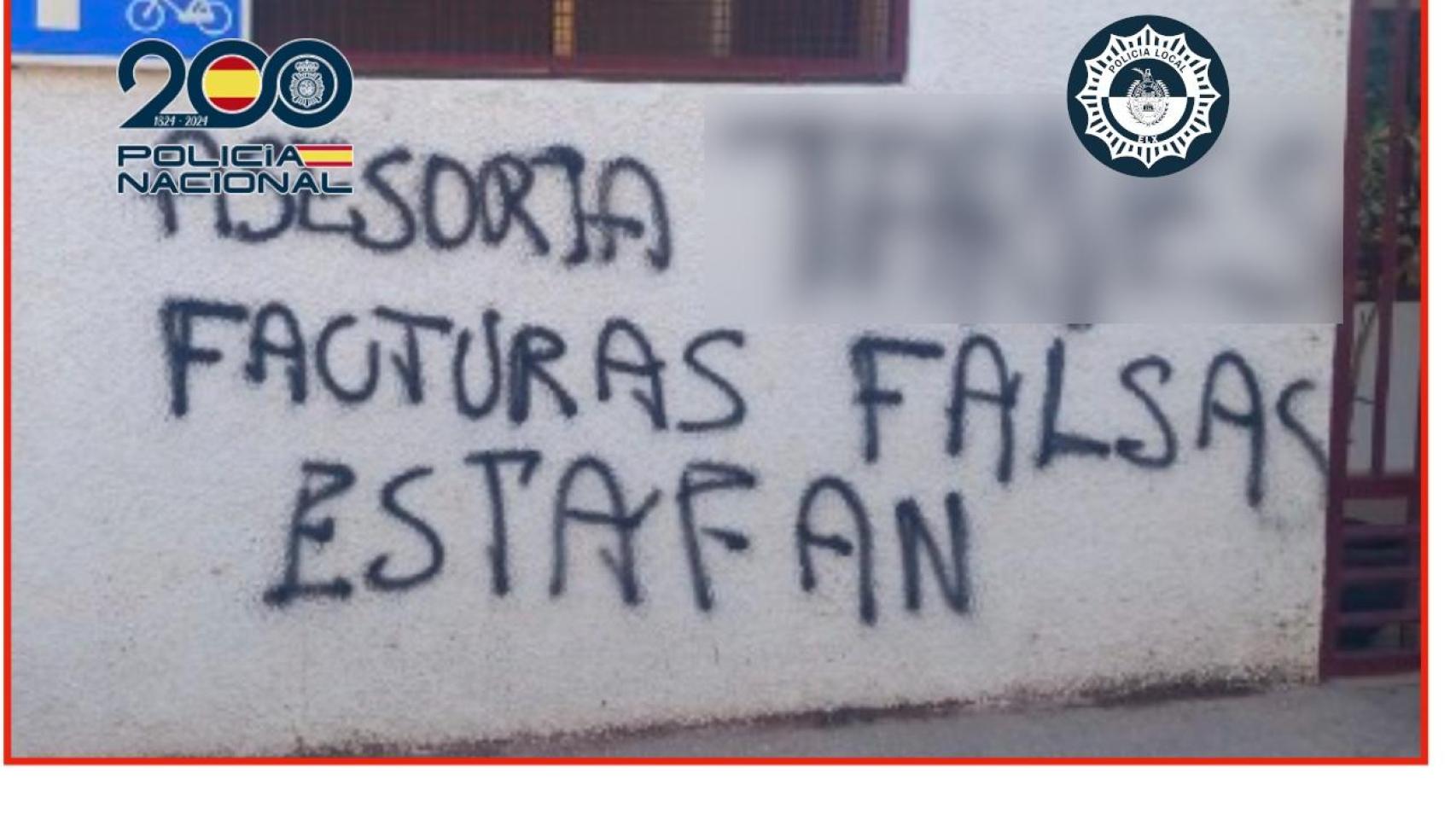 Imagen de las pintadas.