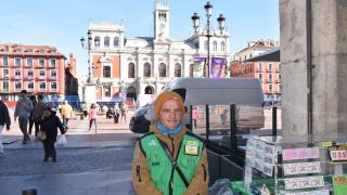 Roberto Ojero, el vendedor de la ONCE de la Plaza Mayor de Valladolid