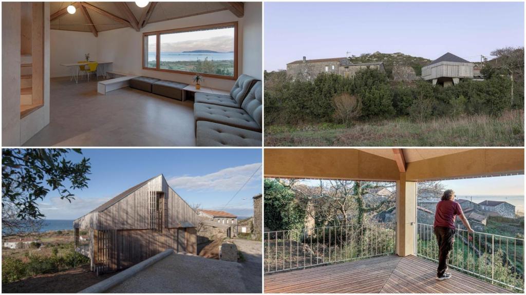 Diferentes vistas de la Casa Panchés en Carnota (A Coruña)
