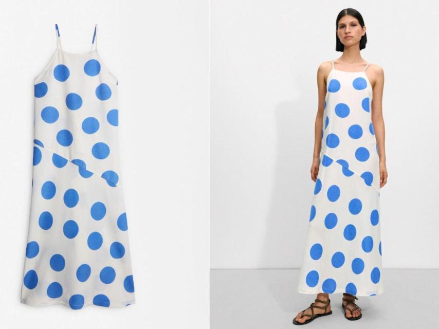 Vestido lardo de lunares. Ref: 222696