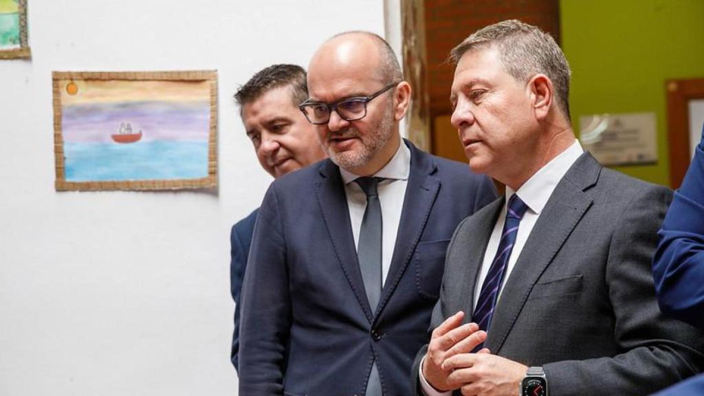 Emiliano García-Page este miércoles durante la inauguración de una escuela infantil en Pozo Cañada.