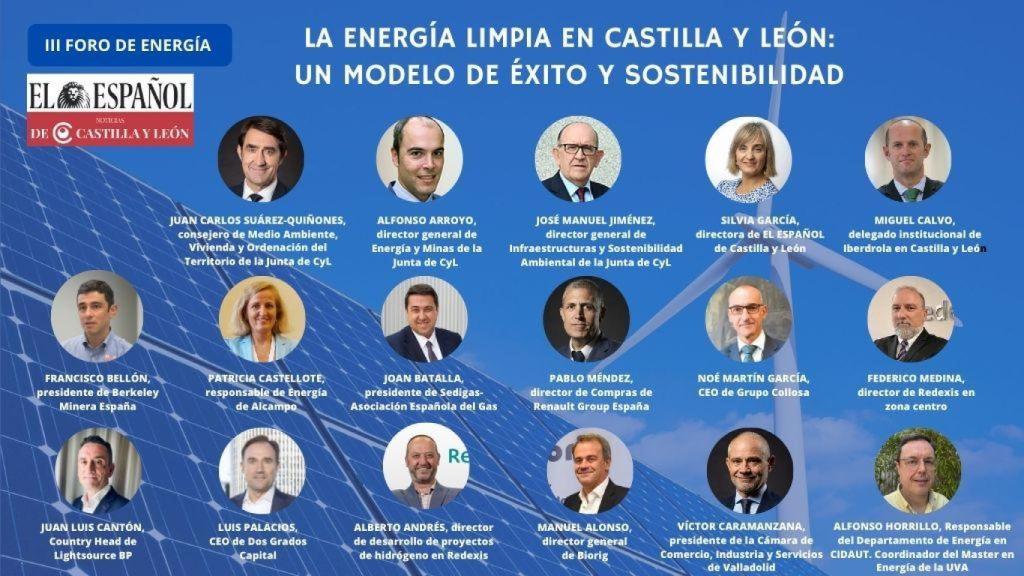 Ponentes del foto 'La energía limpia en Castilla y León: un modelo de éxito y sostenibilidad’