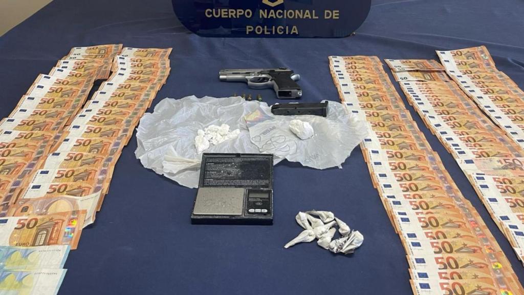 Dinero incautado en el operativo de Penamoa, A Coruña.