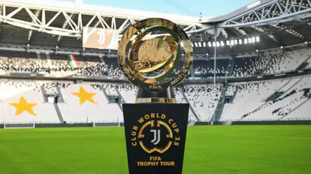 El trofeo del nuevo Mundial de Clubes en el estadio de la Juventus