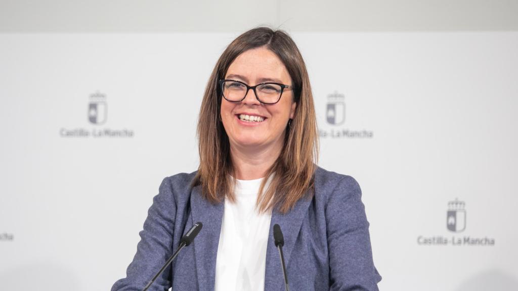 Esther Padilla, portavoz del Gobierno de Castilla-La Mancha, este miércoles.