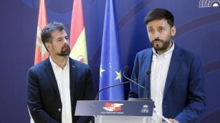 Fran Díaz junto a Luis Tudanca en una imagen del pasado año en las Cortes