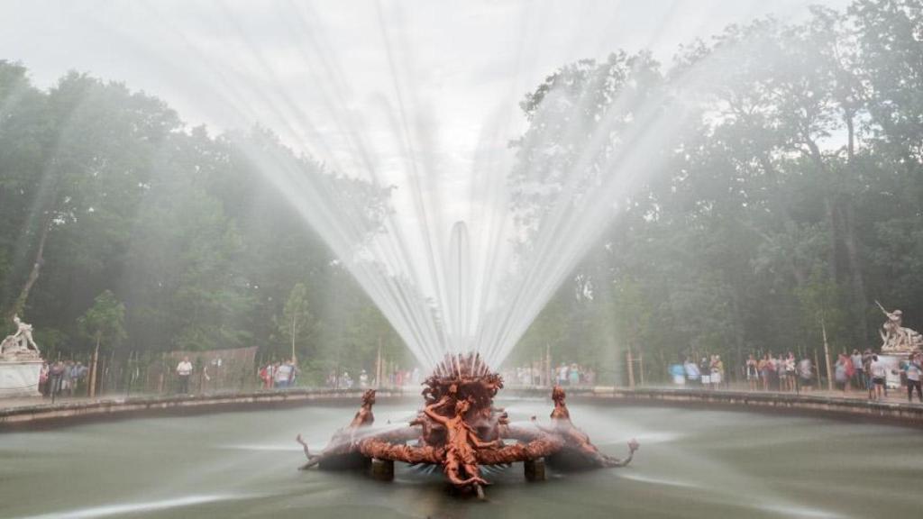Una de las fuentes del Palacio Real de La Granja
