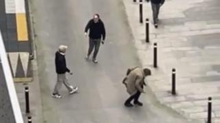 Captura del vídeo de una pelea en San Andrés