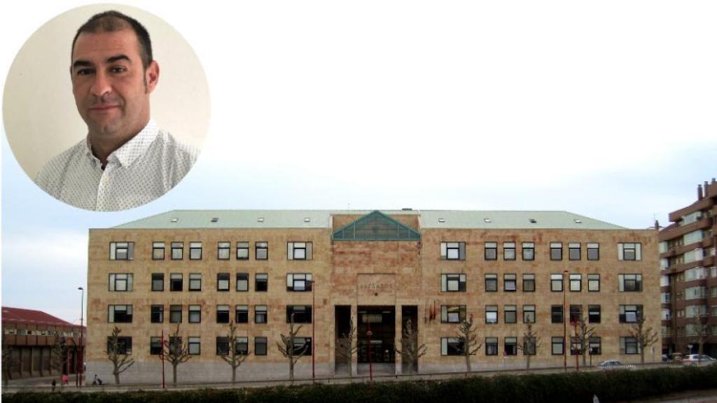 El secretario general de Jucil, Ernesto Vilariño, y el tribunal de primera instancia de León