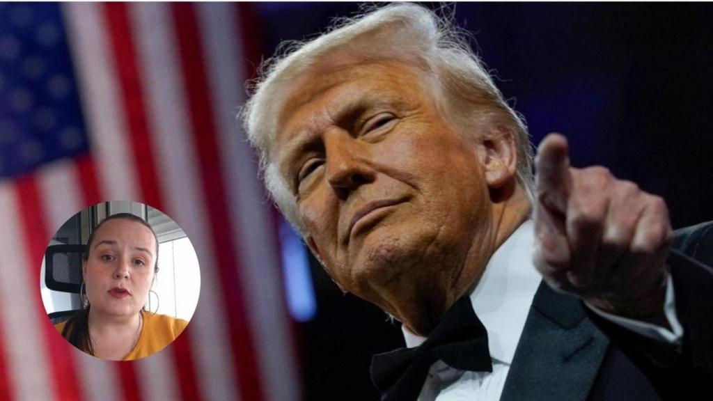 Montaje del presidente de Estados Unidos, Donald Trump y Mercedes Ivecore, experta en inmobiliaria