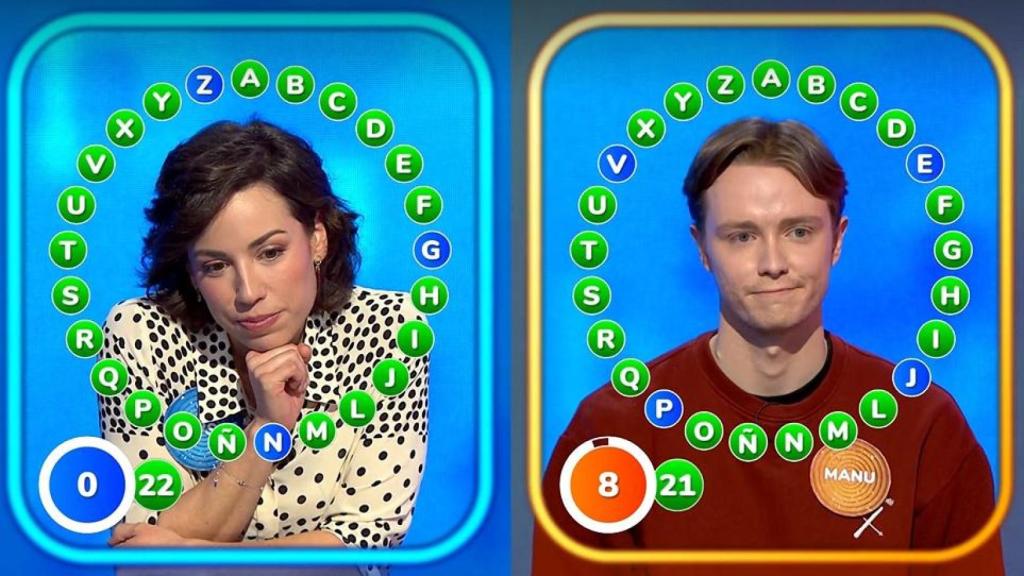 Manu Pascual y Rosa Rodríguez en 'Pasapalabra'.