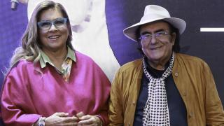 Al Bano y Romina en la rueda de prensa que han ofrecido en Madrid.