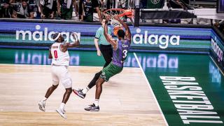 Melvin Ejim durante el Unicaja vs. Pallacenestro Reggiana de la BCL