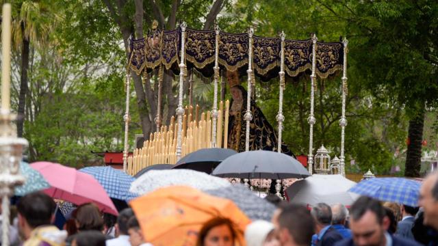La Virgen del Subterráneo de la Hermandad de la Cena el pasado Domingo de Ramos.