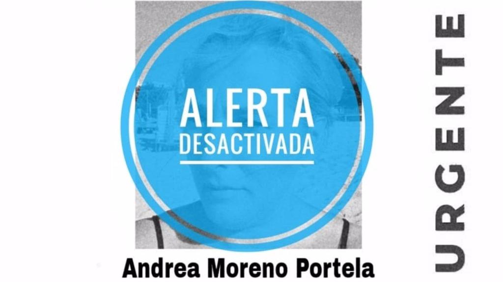 Localizada en buen estado la viguesa Andrea Moreno Portela