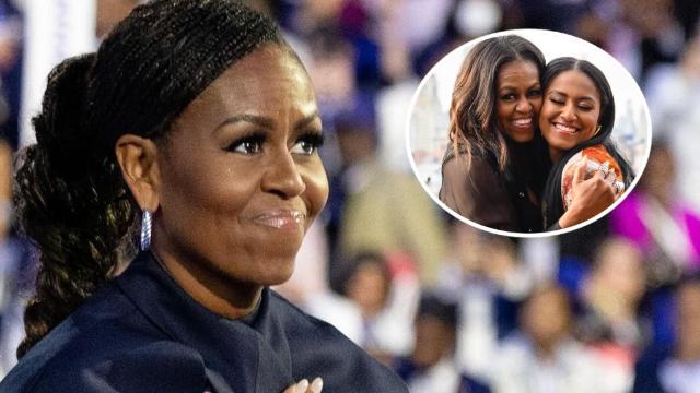 Michelle Obama junto a su hija Sasha en un fotomontaje de EL ESPAÑOL.
