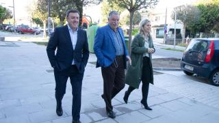 Valentín González Formoso y Ángel García Seoane visitaron las obras esta mañana.