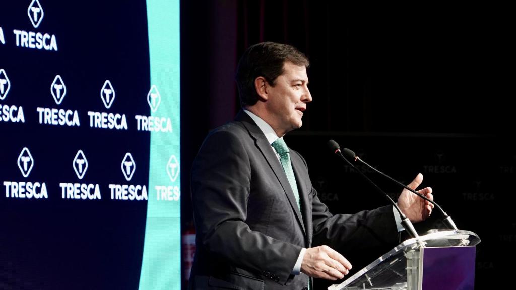 El presidente de la Junta de Castilla y León, Alfonso Fernández Mañueco, clausura la Jornada ''España en la Tormenta Geopolítica: Industria y Poder en la Era Trump'', que celebra Tresca Ingeniería