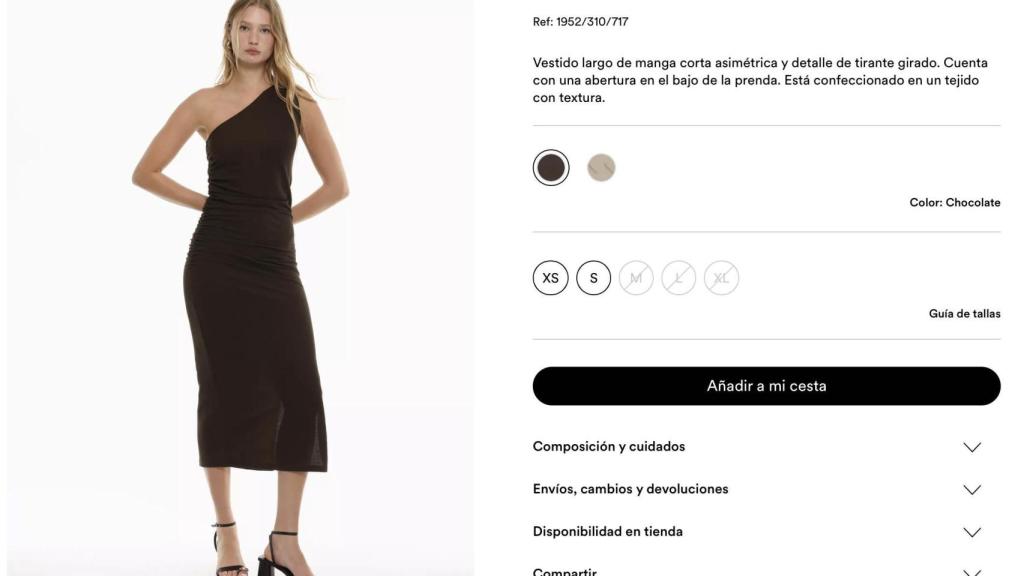 Vestido midi asimétrico.