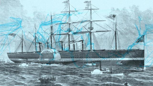 Botado en 1859, el Great Eastern fue el mayor barco construido...Hasta la fecha. Foto: New York Public Library