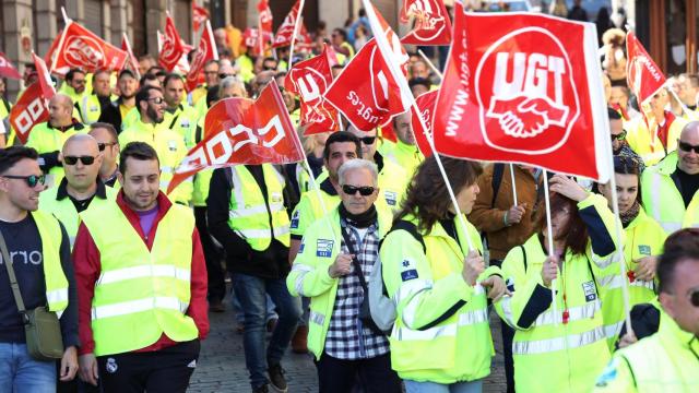 Una protesta sindical en Toledo. Imagen de recurso.