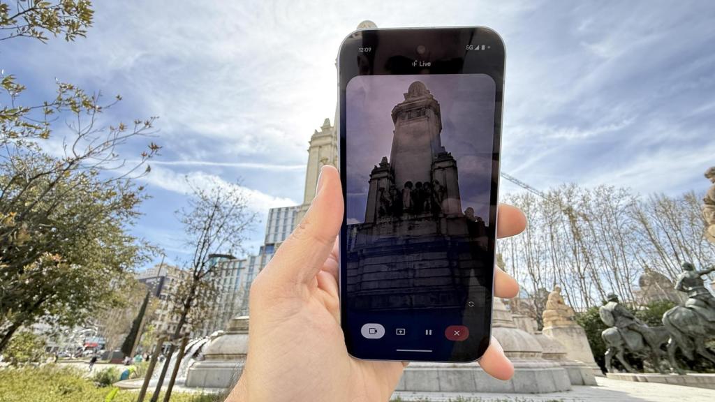 Pixel 9a usando Gemini Live