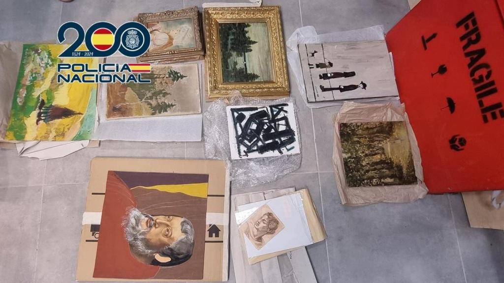 Una imagen de algunas de las obras falsificadas.