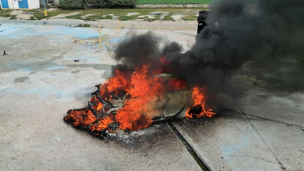 Incendio controlado realizado por CESVIMAP.