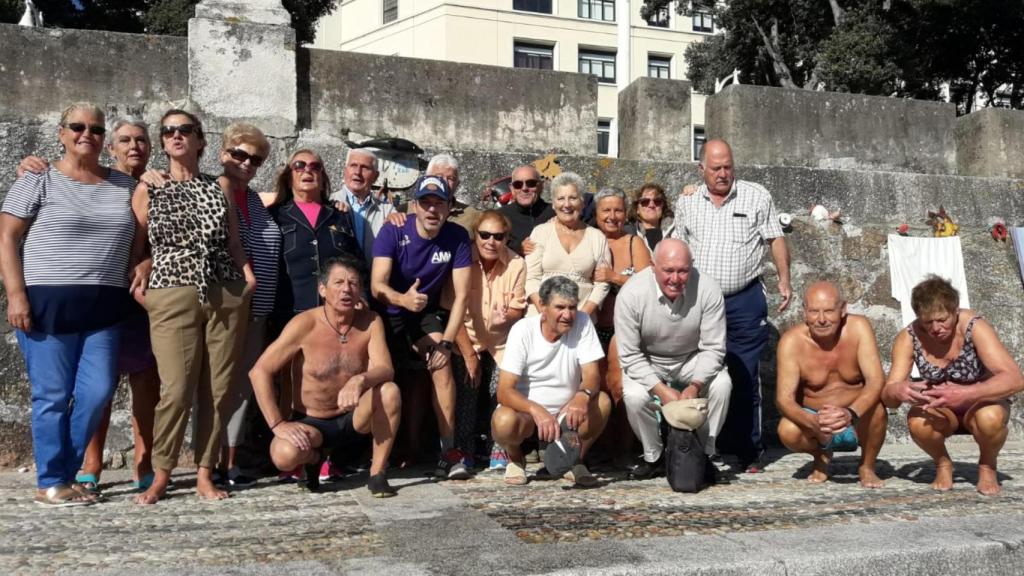 Golfiños de Riazor en 2020 en su rincón de la playa.