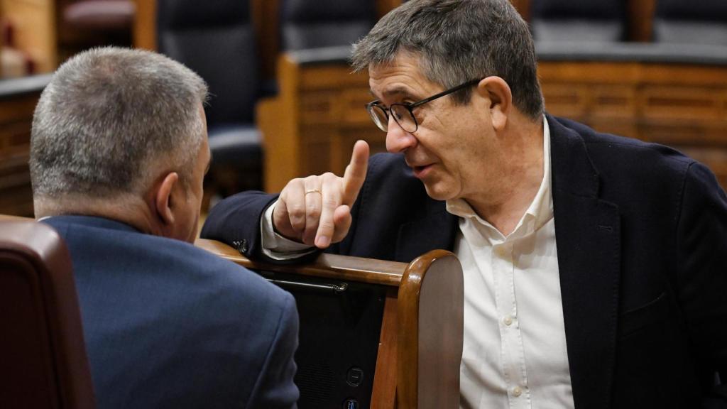 El portavoz del PSOE en el Congreso, Patxi López, este jueves.