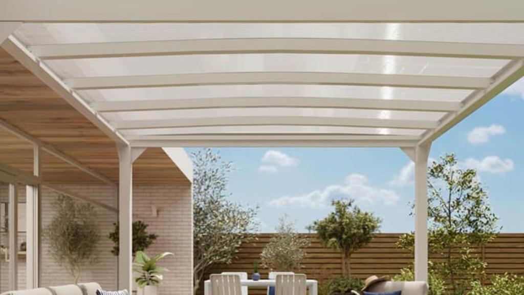 Pérgola de aluminio.