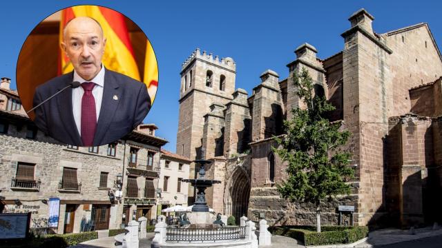 El delegado del Gobierno, con Mora de Rubielos de fondo.