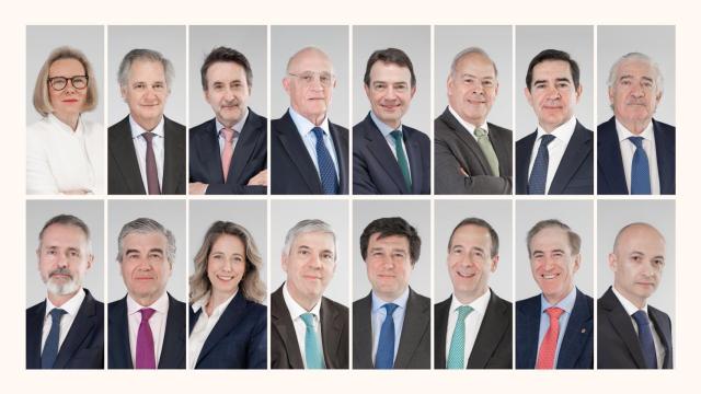 Retratos de quince líderes del IBEX35 y una del DAX vistos desde el gran salón del Wake Up, Spain!