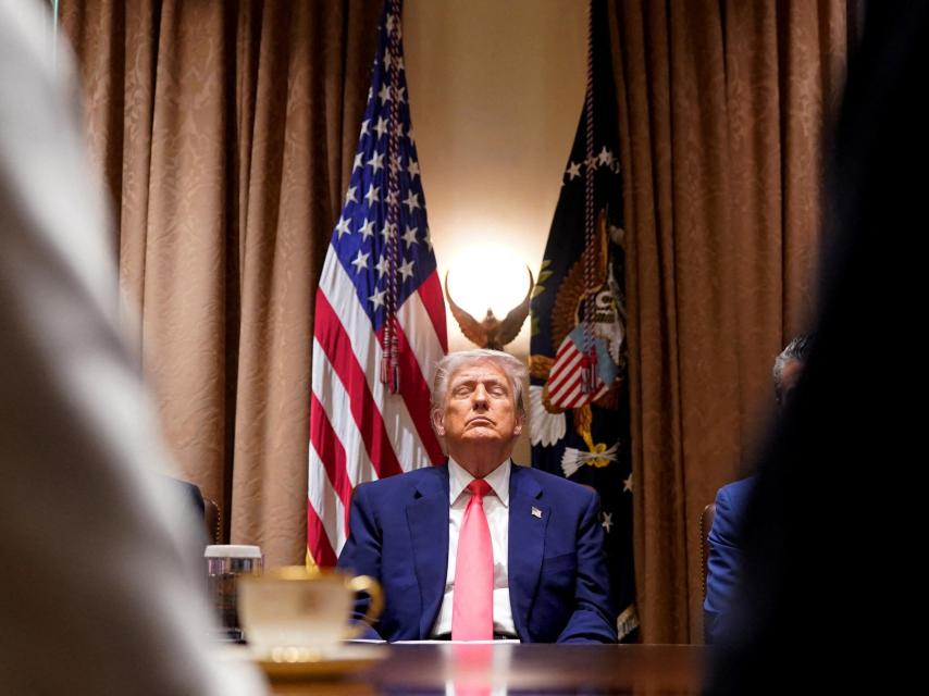 Donald Trump preside la reunión de su gabinete, la semana pasada, en la Casa Blanca.