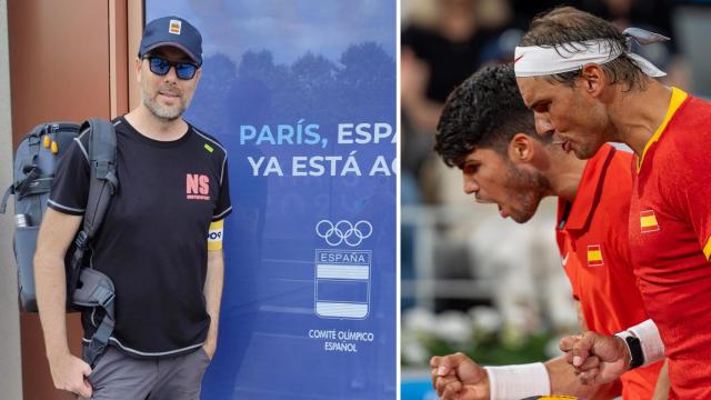 José Luis Pérez en París y su famosa foto de 'Nadalcaraz'.