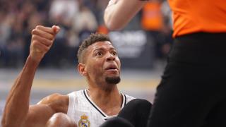 Tavares, en el partido ante el Partizán.