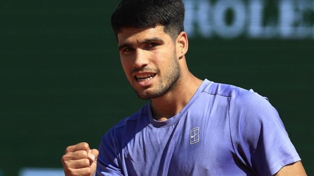 Carlos Alcaraz celebra un punto en el Masters 1000 de Montecarlo