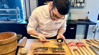 Sushi prensado en Nintai.