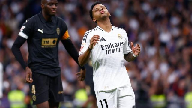 Rodrygo Goes se lamenta tras una ocasión fallada