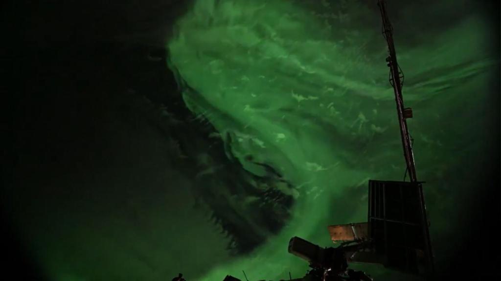 Captura del vídeo de la aurora boreal captado por un astronauta de la ISS.