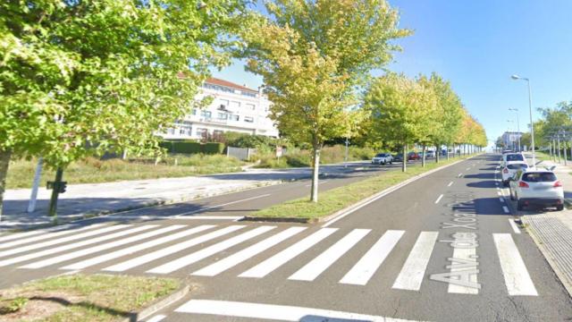 Avenida Xoán Paulo II, en Santiago.