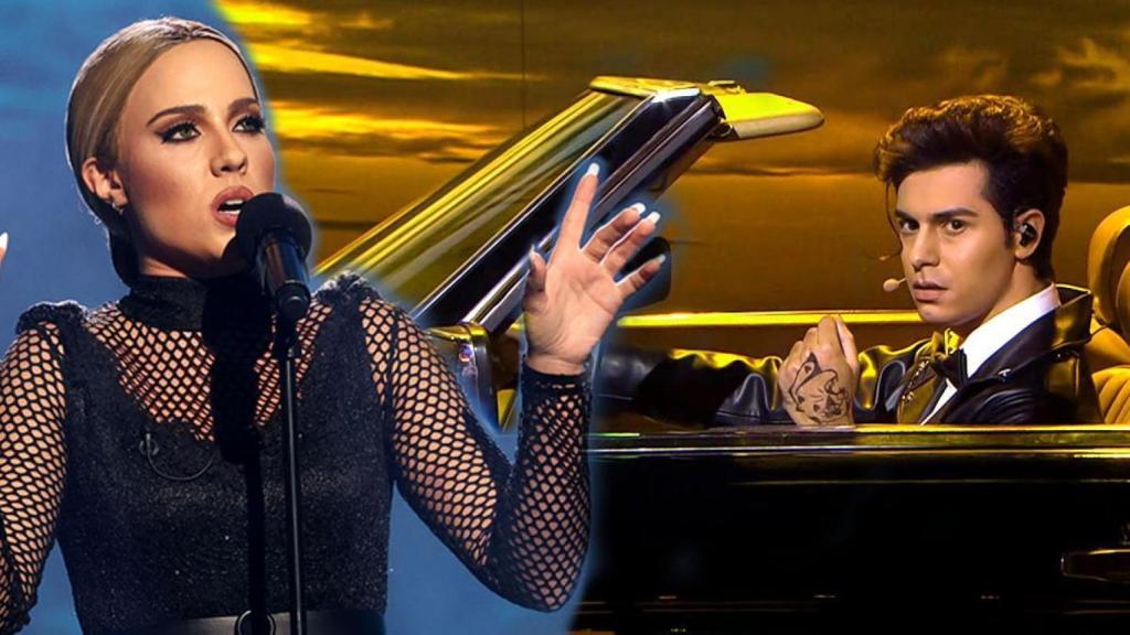 Miriam Rodriguez y Alfred García concursando