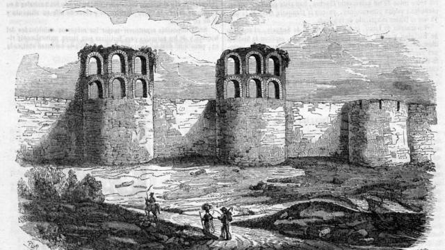 Grabado de la Muralla de Lugo de 1850. https://es.wikipedia.org