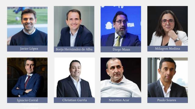 Montaje con algunos fichajes y ceses de directivos en el sector del reatil en 2025.