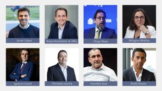 Montaje con algunos fichajes y ceses de directivos en el sector del reatil en 2025.