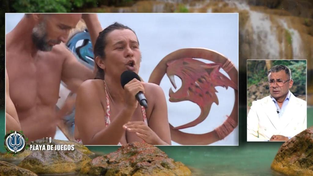 Laura Cuevas y Jorge Javier Vázquez, en 'Supervivientes 2025'.