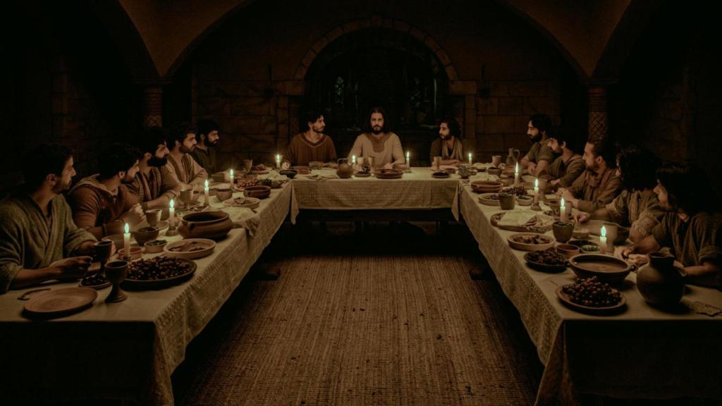 Escena de la Última Cena en la quinta temporada de 'The Chosen'.