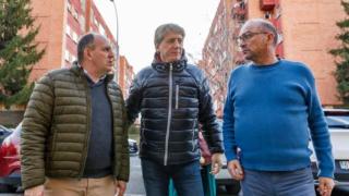 El secretario general del PSOE de Segovia, José Luis Aceves, el secretario general del PSOECyL, Carlos Martínez, y el secretario de Organización del PSOE de Segovia, José Antonio Mateo, en una imagen de archivo
