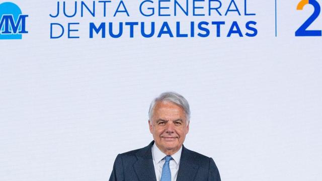 Ignacio Garralda, presidente de Grupo Mutua, este viernes en la junta de mutualistas de la aseguradora.